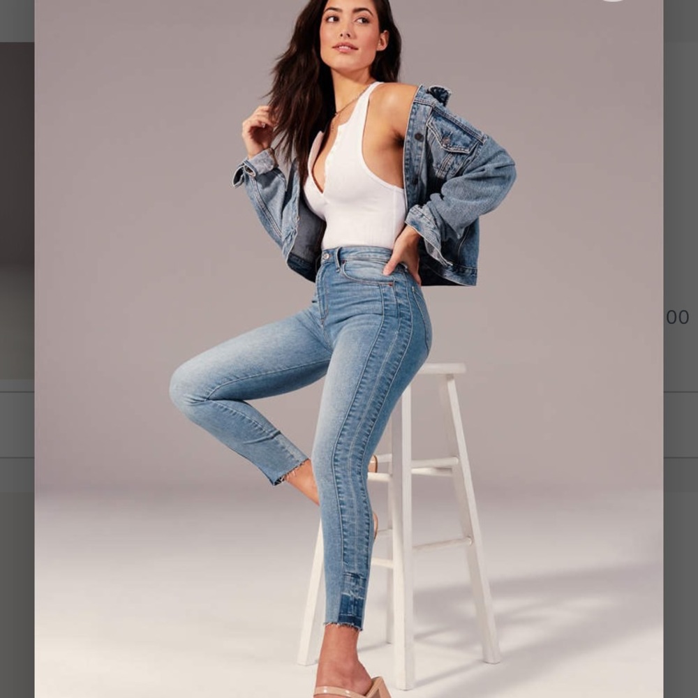 Abercrombie and Fitch Curve Love High Rise Super Skinny Ankle Jeans